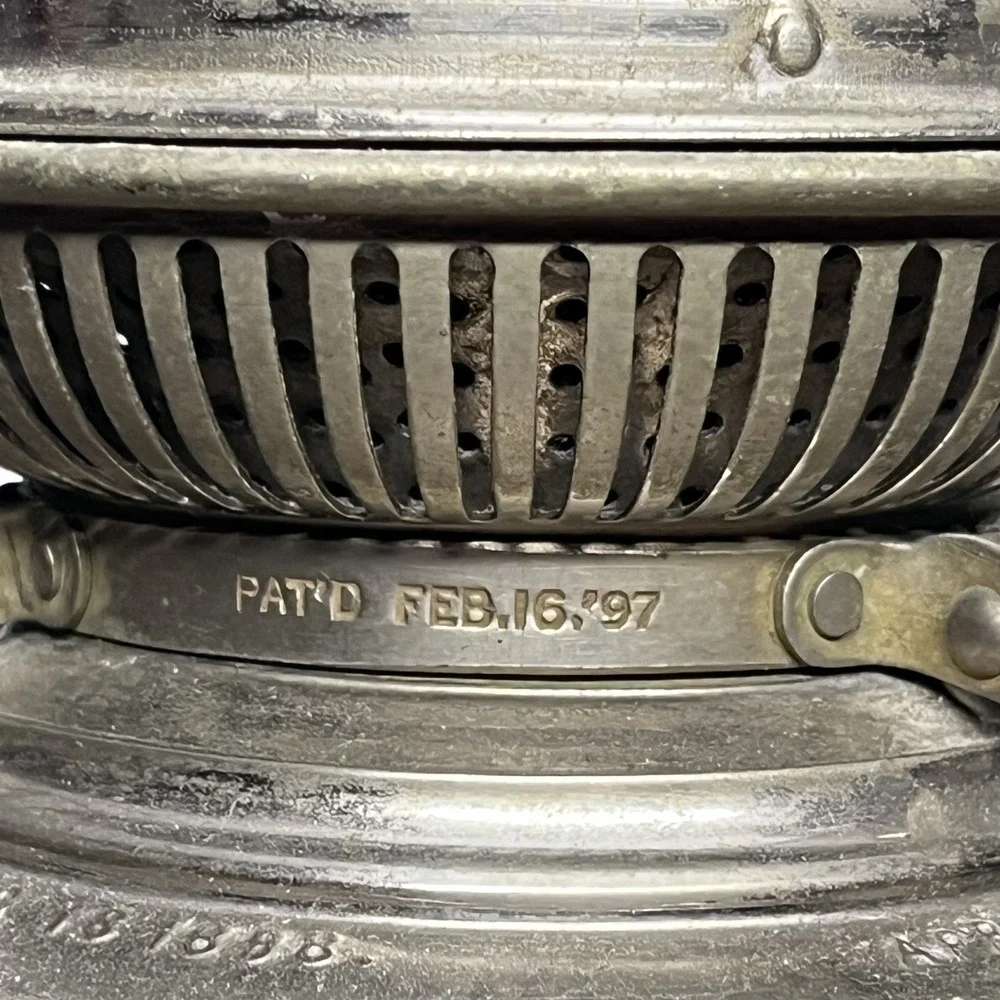 Antique Bradley Hubbard Converted Oil Lamp No. 4 Radiant Patent Date 1898